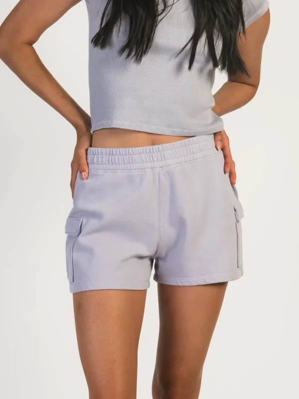 HARLOW HEIDI FLEECE CARGO SHORT - LAVENDER sold by Harlow