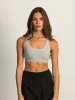 HARLOW RACERBACK MELANGE BRALETTE - HEATHER GREY sold by Harlow