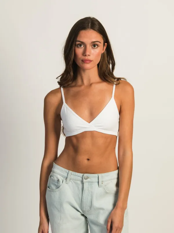 HARLOW CLS TRIANGLE PRINT BRALETTE - WHITE sold by Harlow