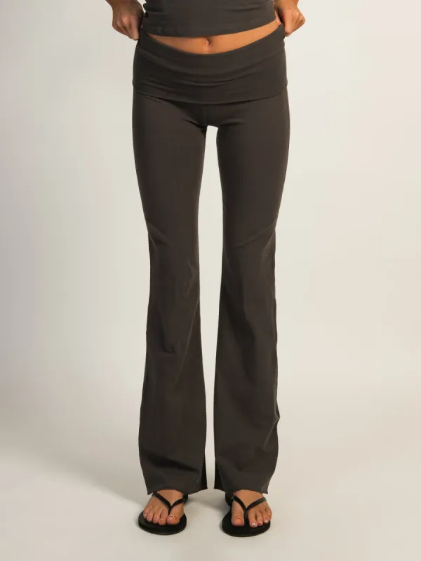 HARLOW GIA FOLDOVER PANT - CHARCOAL sold by Harlow