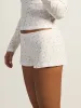 HARLOW MADELINE PRINT SHORT - WHITE/PINK sold by Harlow