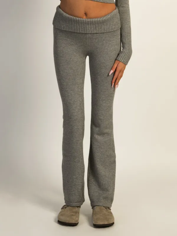 HARLOW BROOKE FLARE PANT - HEATHER GREY sold by Harlow