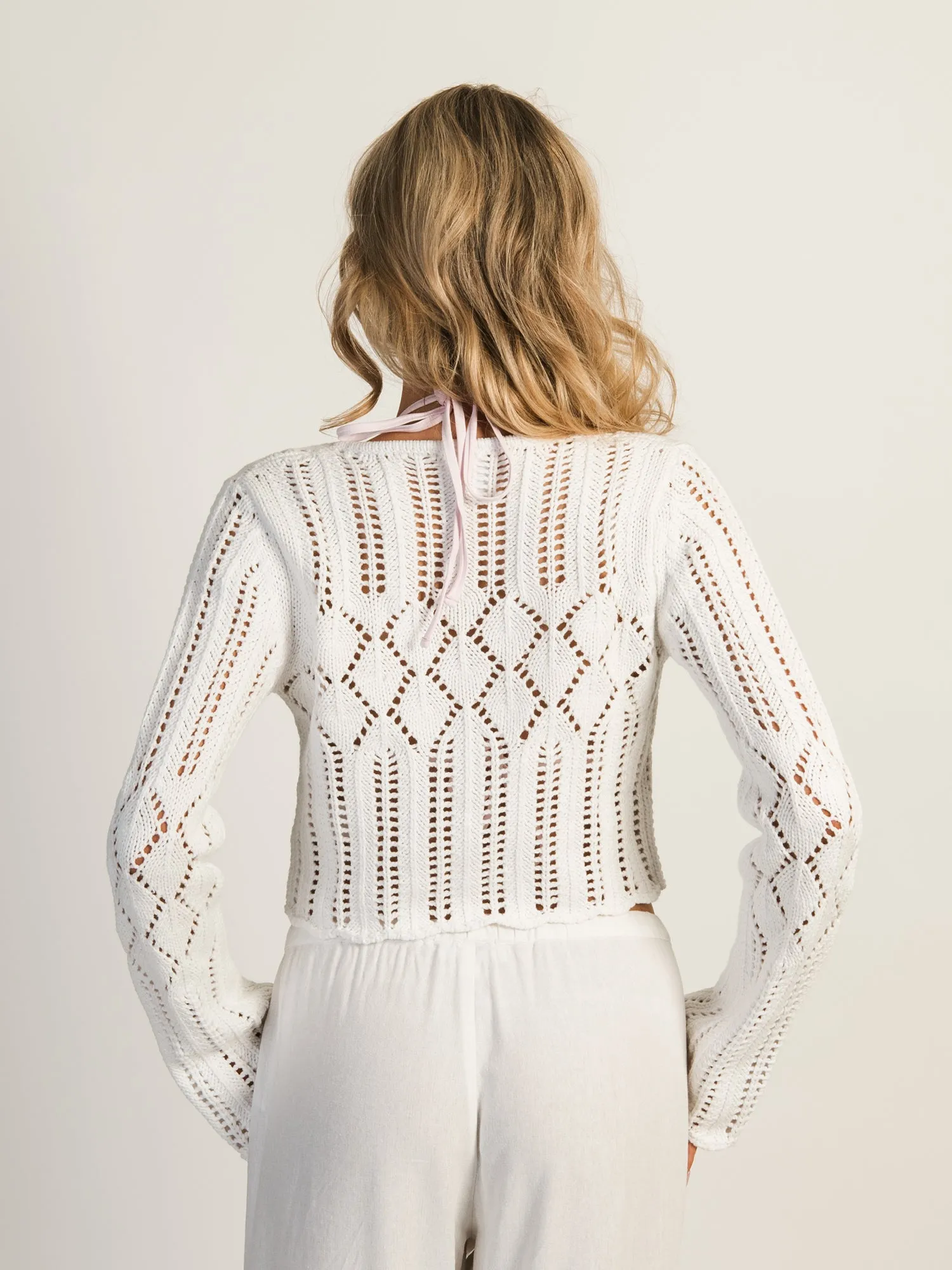HARLOW KRISTY CROCHET LONG SLEEVE - WHITE sold by Harlow product image thumbnail 4