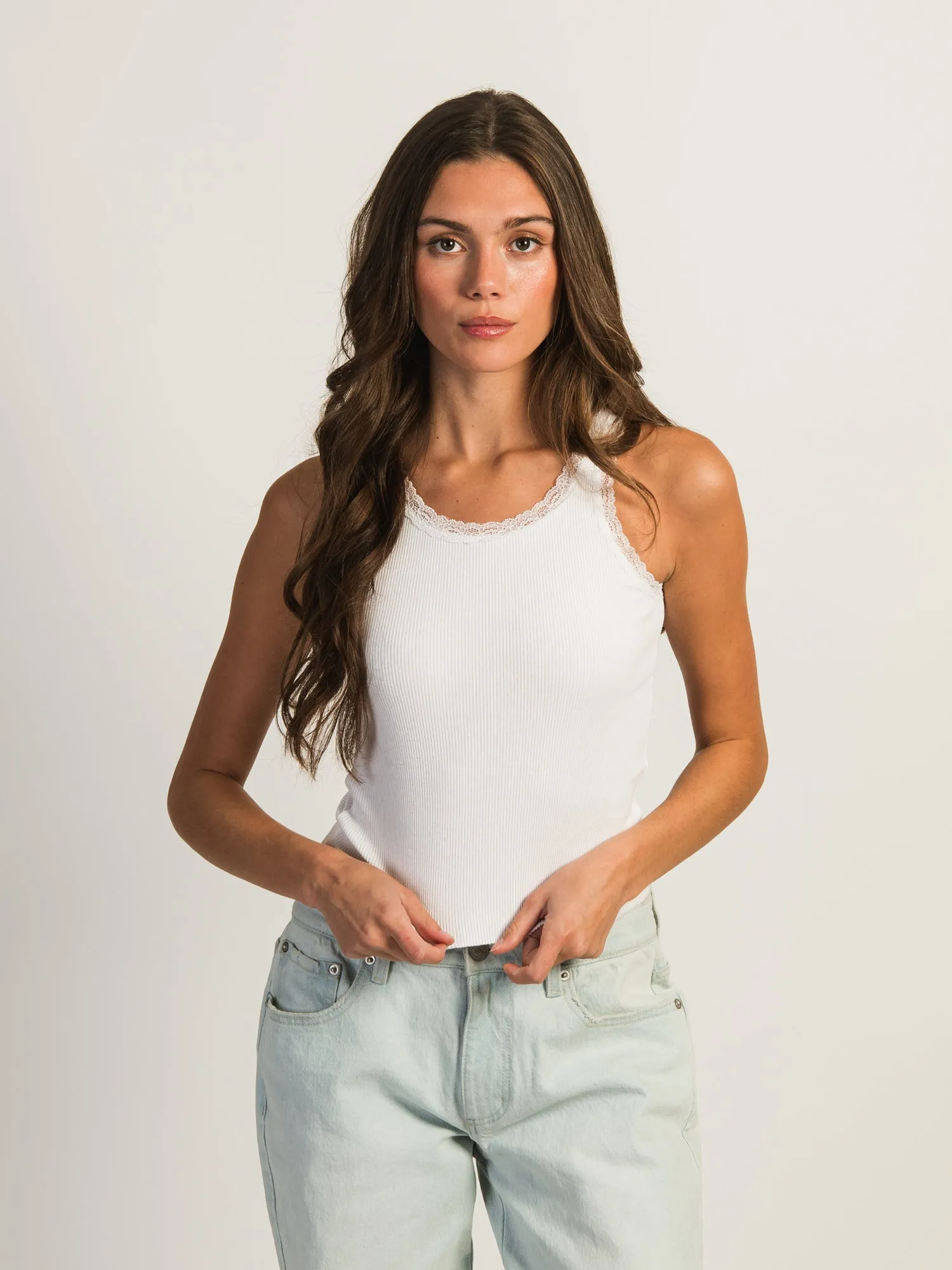 HARLOW KYLIE TANK - WHITE sold by Harlow