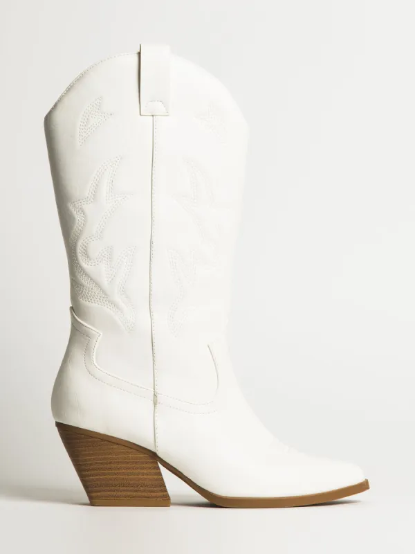 WOMENS HARLOW STASSIE COWBOY BOOTS - WHITE sold by Harlow