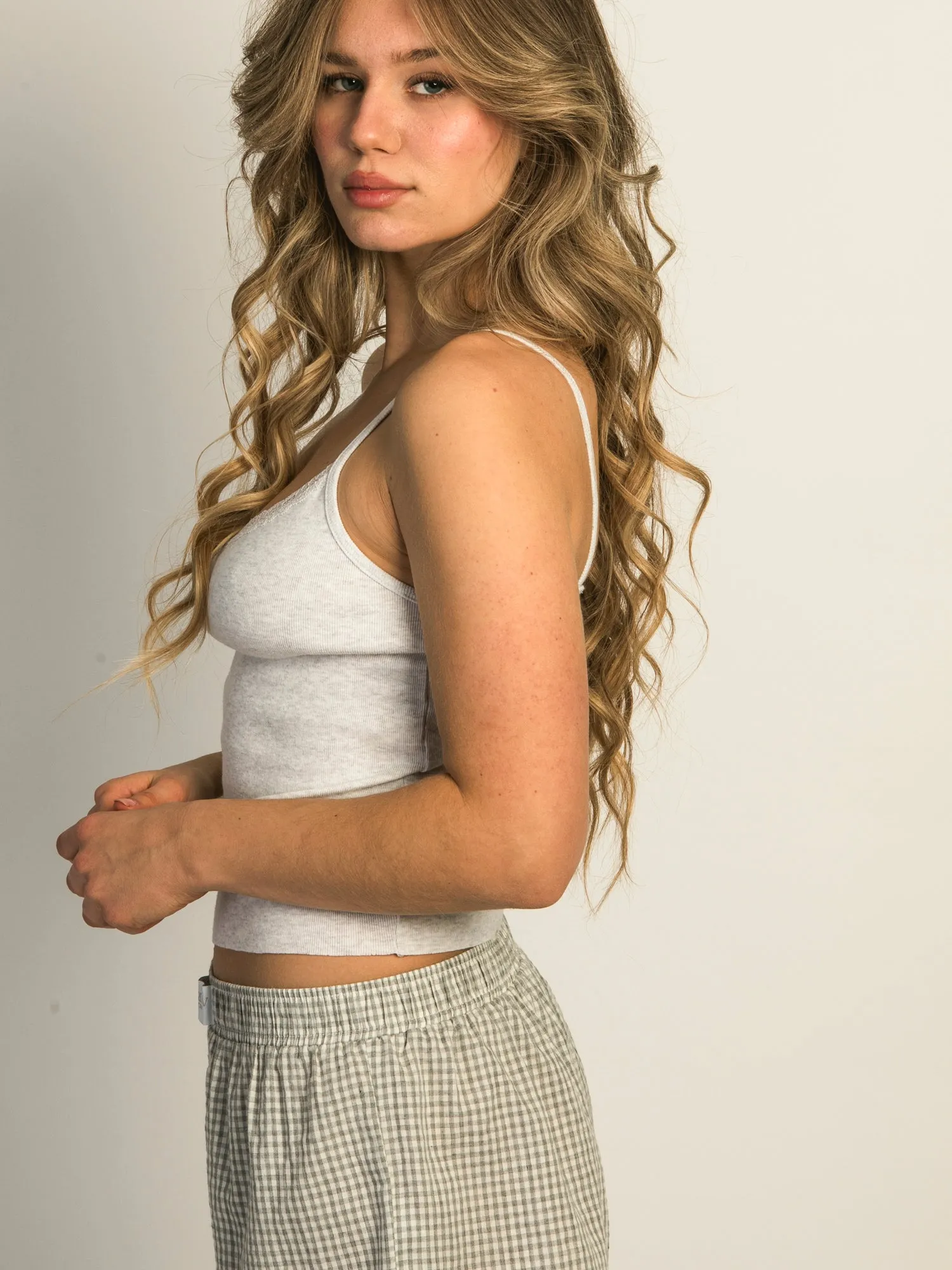 HARLOW ISLA MELANGE TANK TOP - CLOUD sold by Harlow product image thumbnail 4