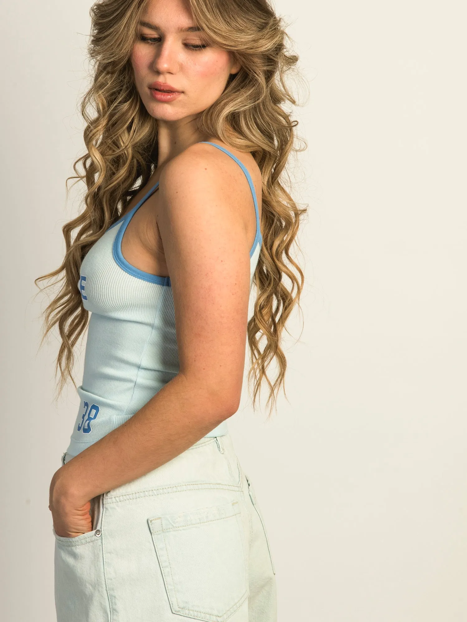 HARLOW LOGAN PRINT TANK - BLUE sold by Harlow product image thumbnail 4