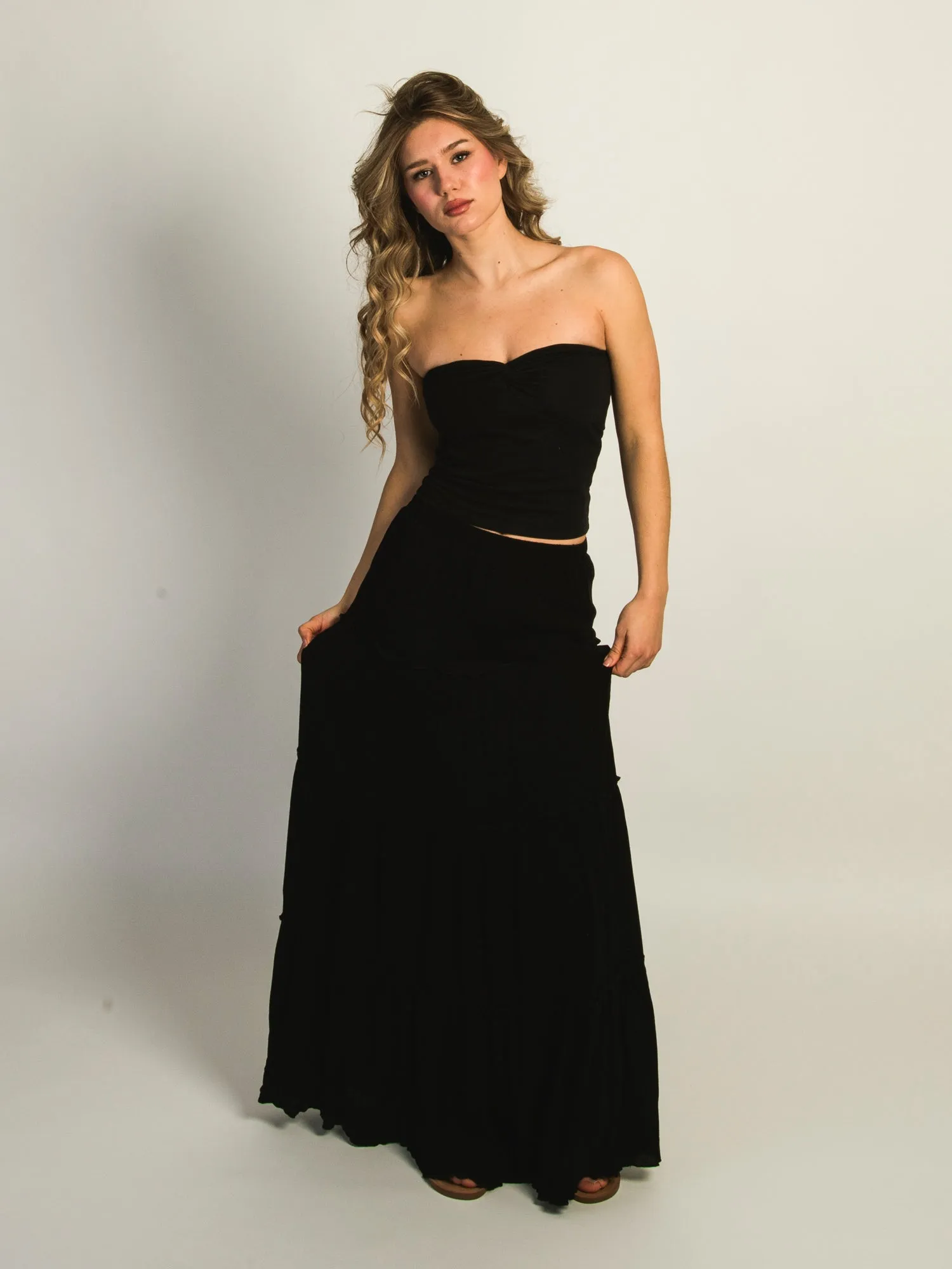 HARLOW TIERED SKIRT - BLACK sold by Harlow product image thumbnail 2