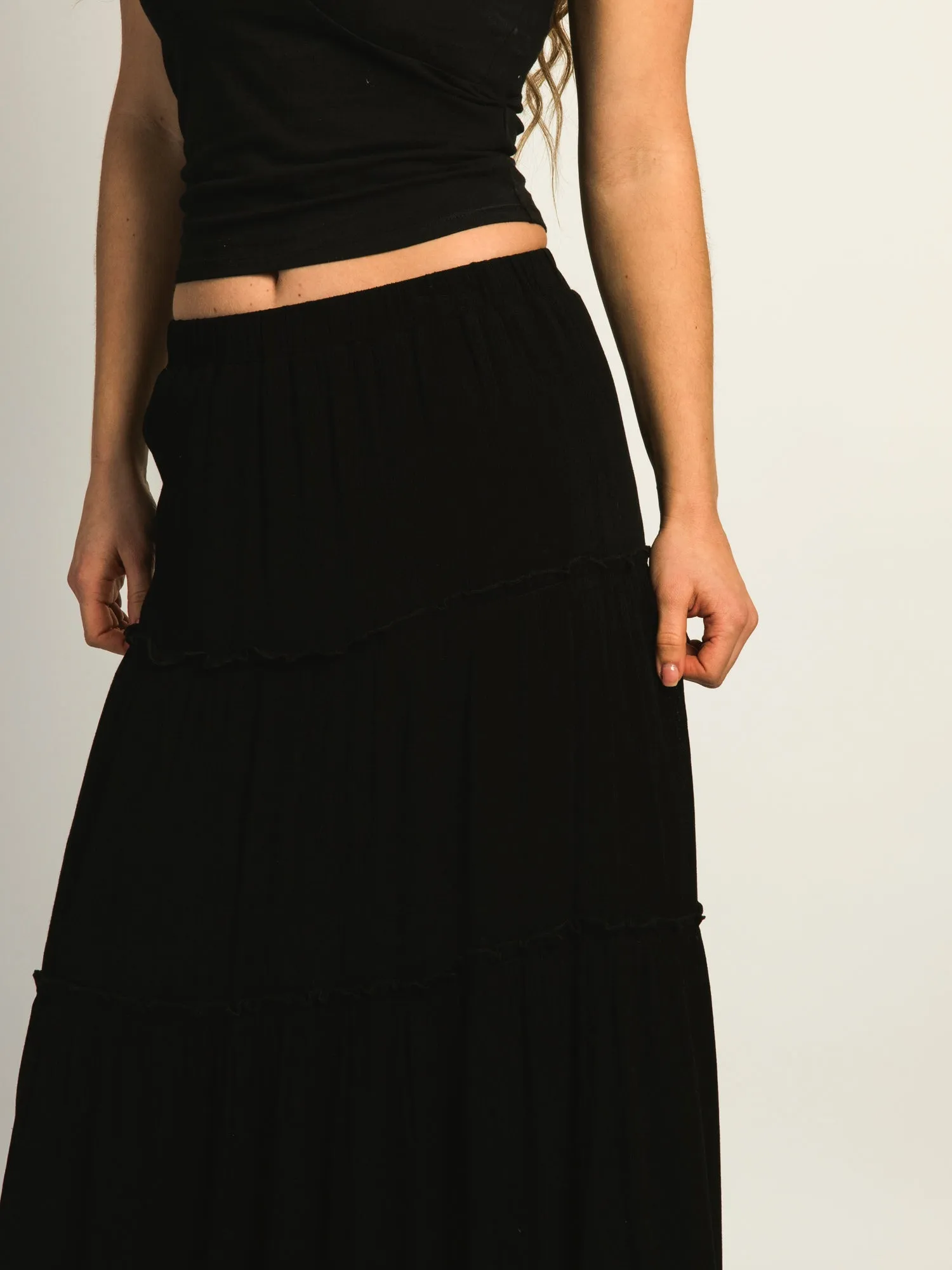 HARLOW TIERED SKIRT - BLACK sold by Harlow product image thumbnail 3