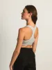 HARLOW RACERBACK MELANGE BRALETTE - HEATHER GREY sold by Harlow