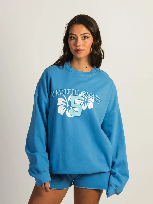 HARLOW MICHELLE PRINT CREWNECK - PACIFIC COAST sold by Harlow
