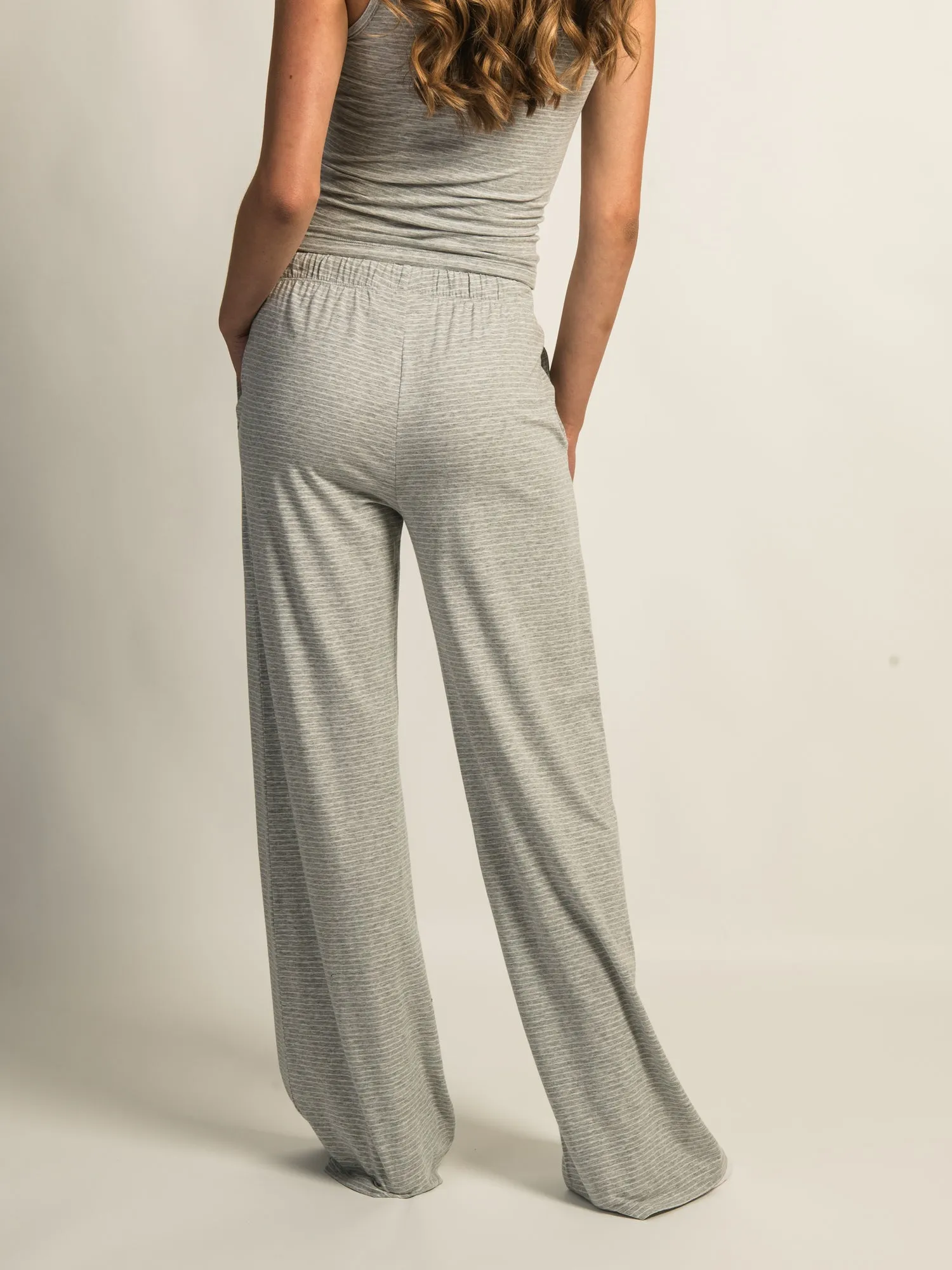 HARLOW SUNNI STRIPE JERSEY PANT - HEATHER GREY sold by Harlow product image thumbnail 5