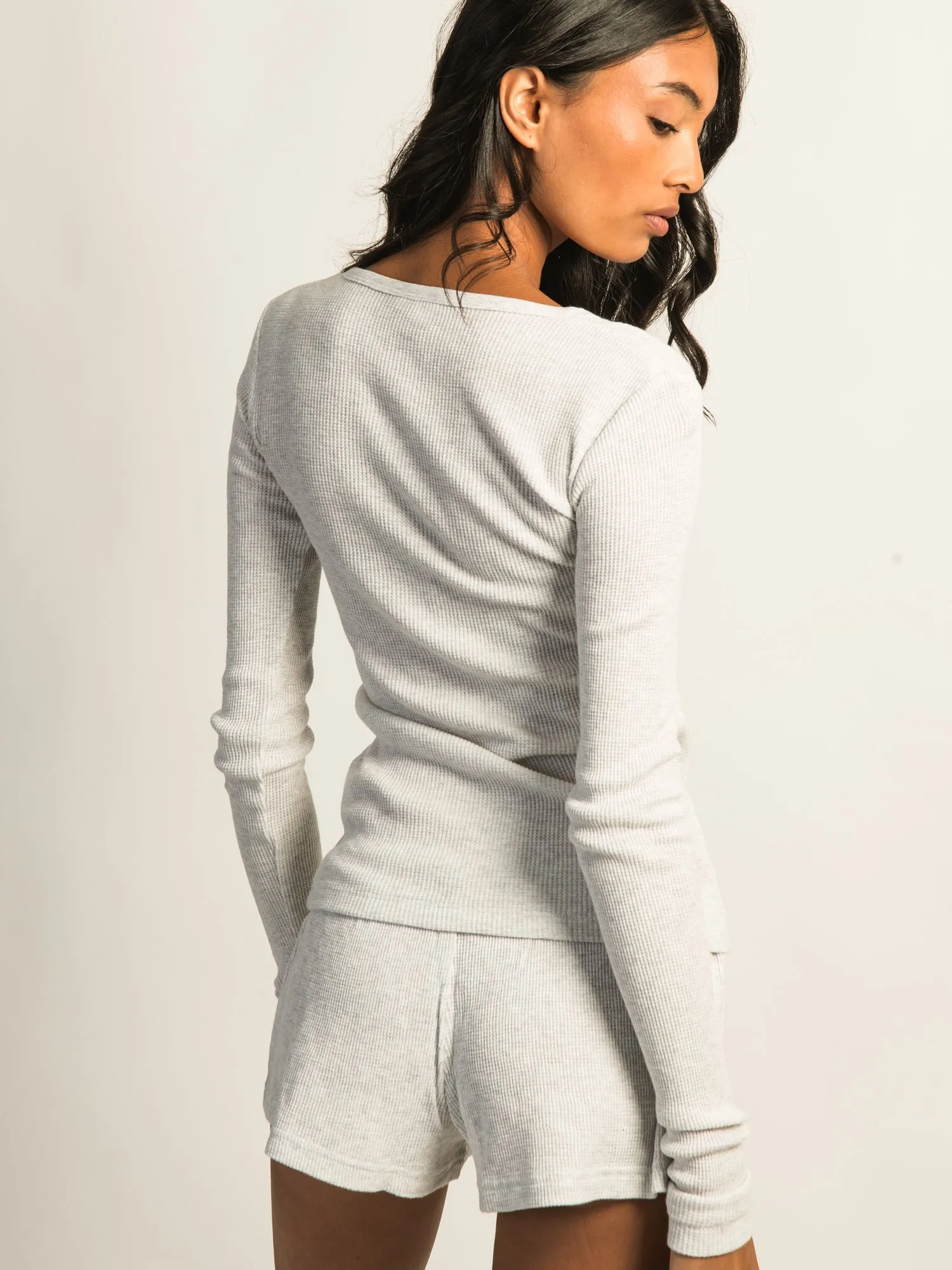 HARLOW WINNIE WAFFLE HENLEY MELANGE - CLOUD sold by Harlow product image thumbnail 5