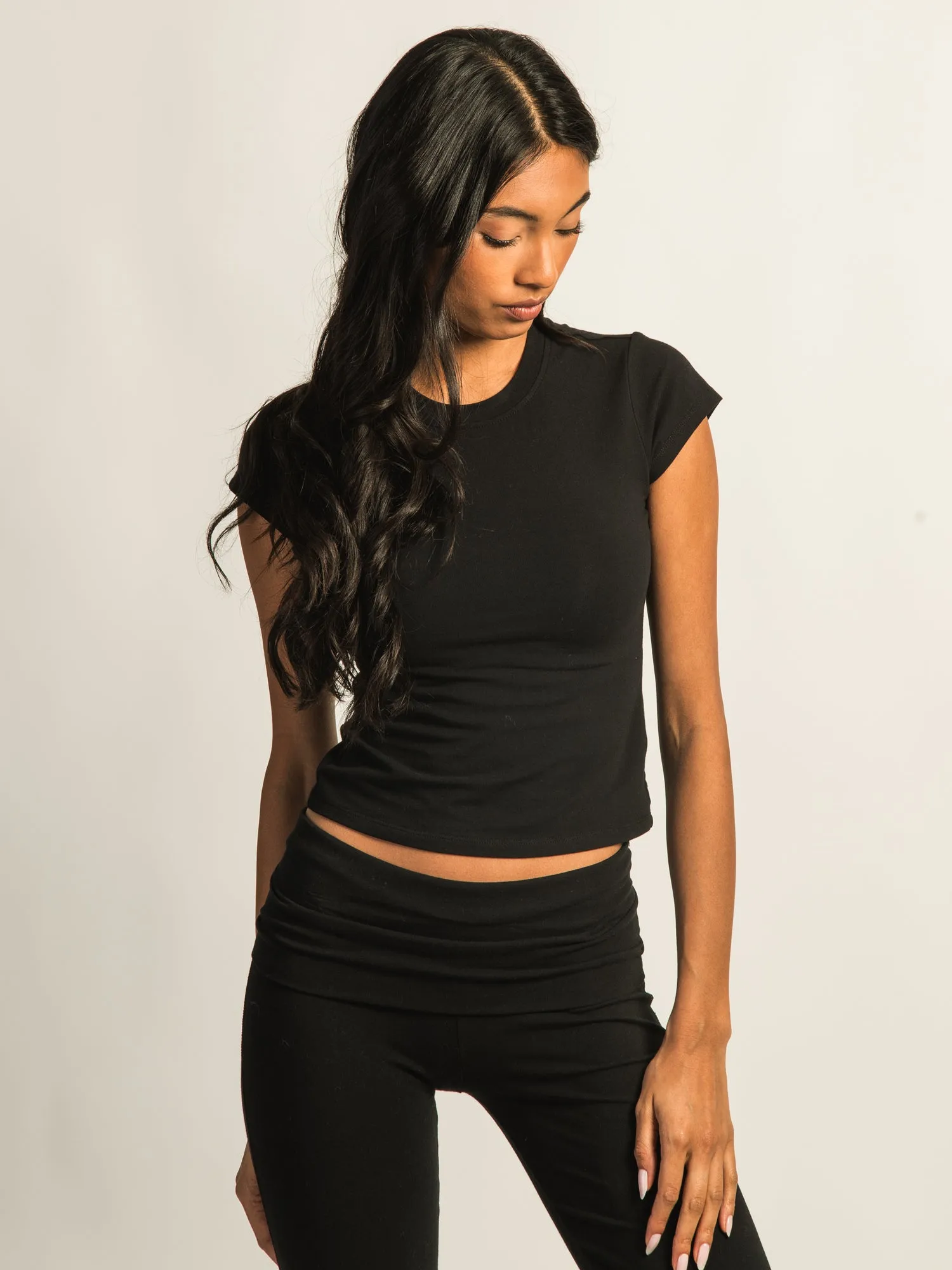 HARLOW GIA TEE - BLACK sold by Harlow