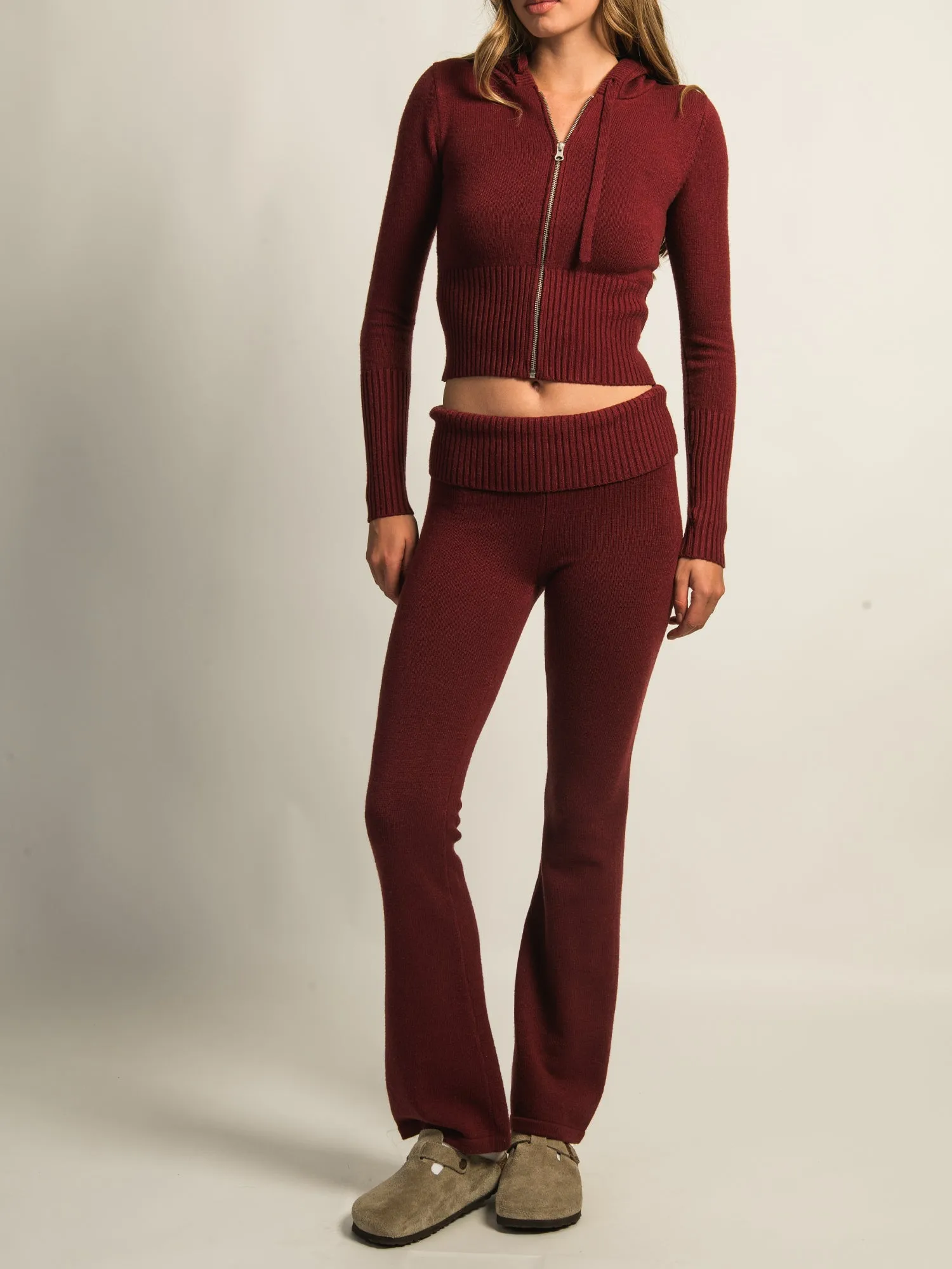 HARLOW BROOKE FLARE PANT - BURGUNDY sold by Harlow product image thumbnail 3