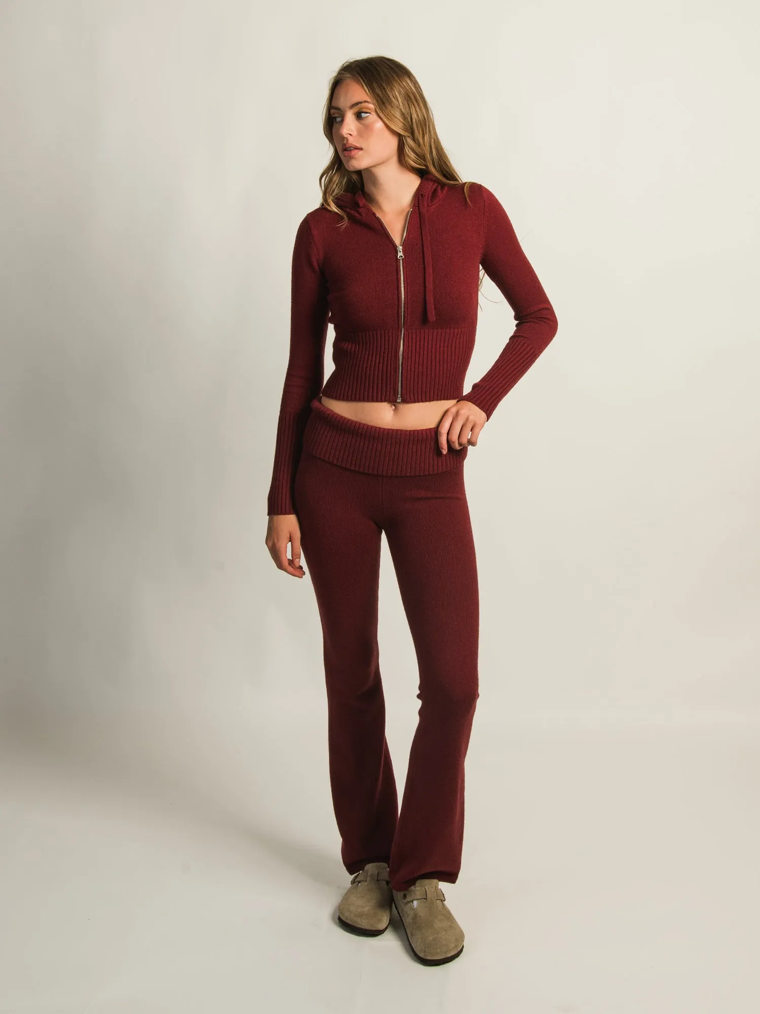 HARLOW BROOKE FLARE PANT - BURGUNDY sold by Harlow product image thumbnail 2