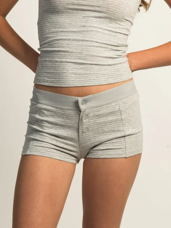 HARLOW BRIAR STRIPE SHORT - HEATHER GREY sold by Harlow