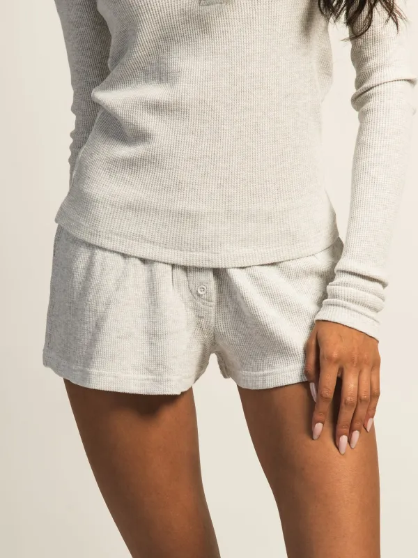 HARLOW ALLIE WAFFLE SHORT - MELANGE sold by Harlow