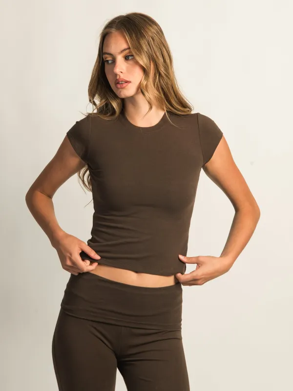 HARLOW GIA TEE - CHOCOLATE sold by Harlow