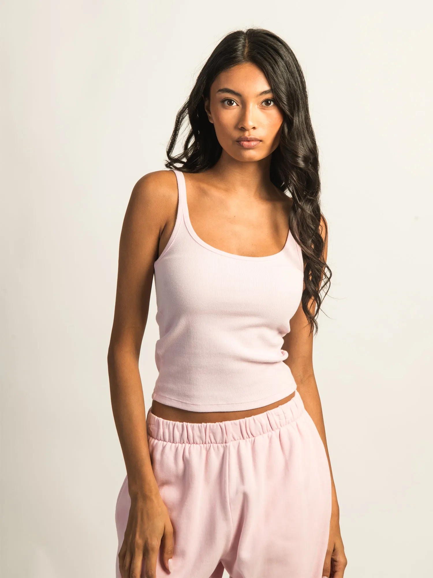 HARLOW ESSENTIAL RIBBED TANK TOP - LIGHT PINK sold by Harlow product image thumbnail 2