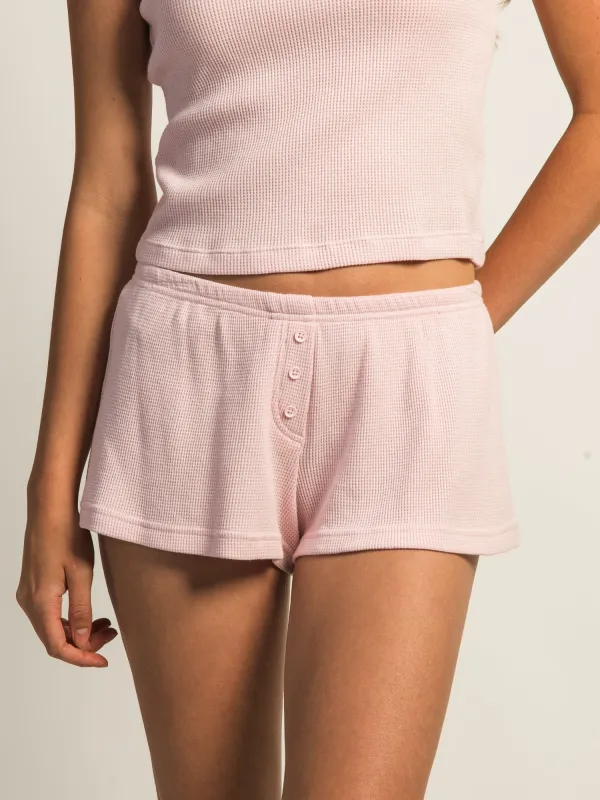 HARLOW ALLIE WAFFLE SHORT - LIGHT PINK sold by Harlow