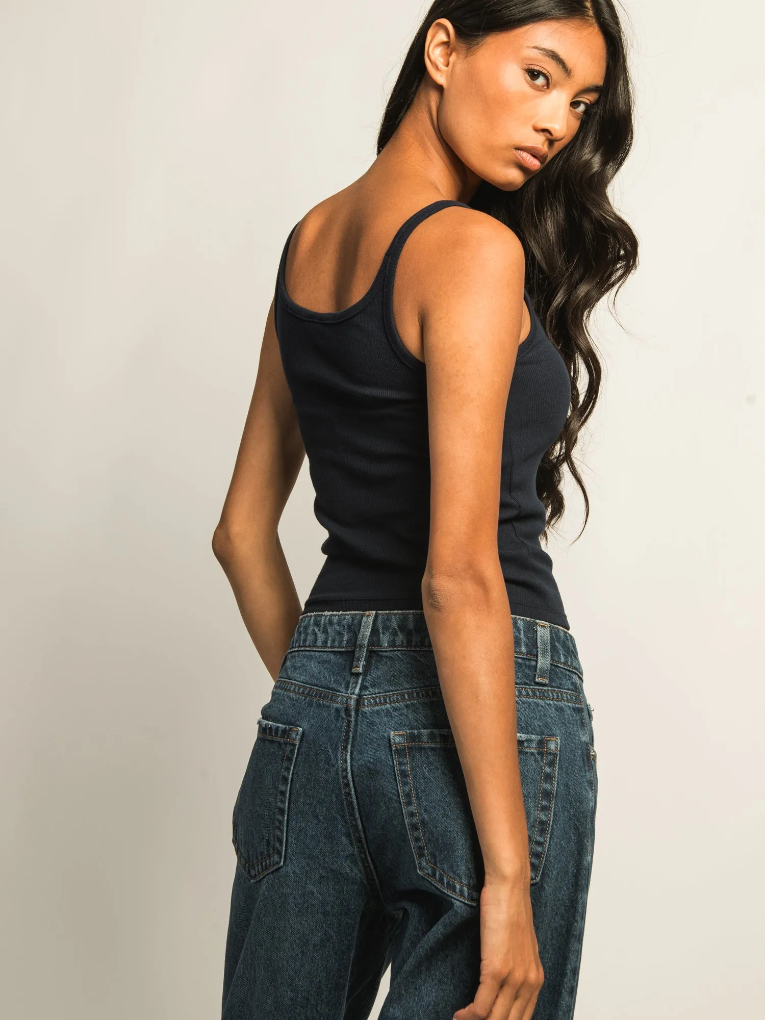 HARLOW ESSENTIAL RIBBED TANK TOP - NAVY sold by Harlow product image thumbnail 5