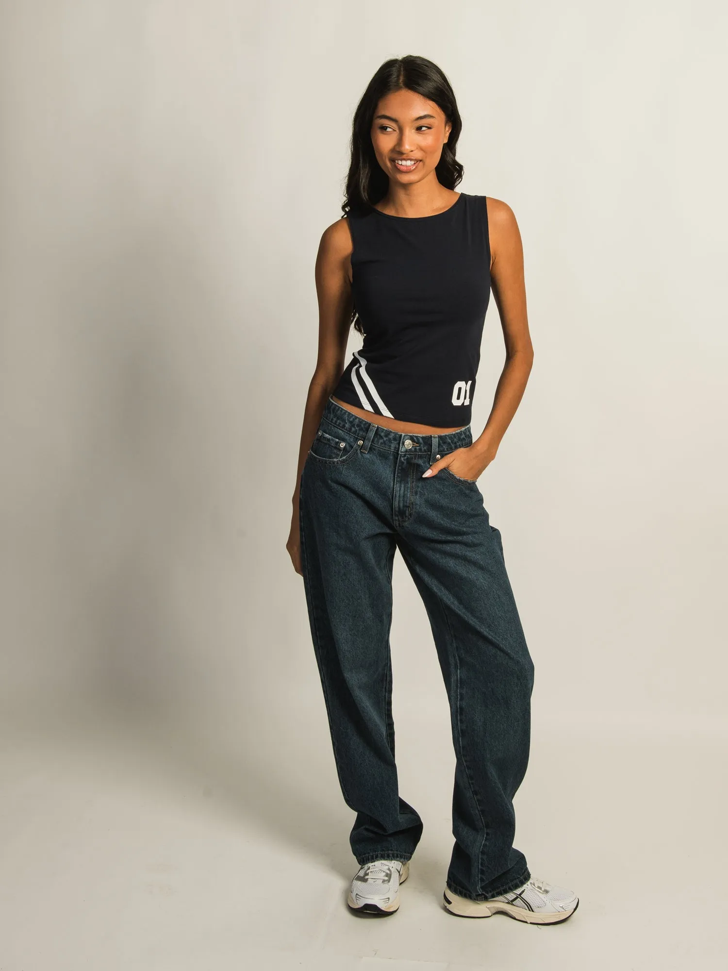 HARLOW PARIS PRINT TANK TOP - NAVY sold by Harlow product image thumbnail 3