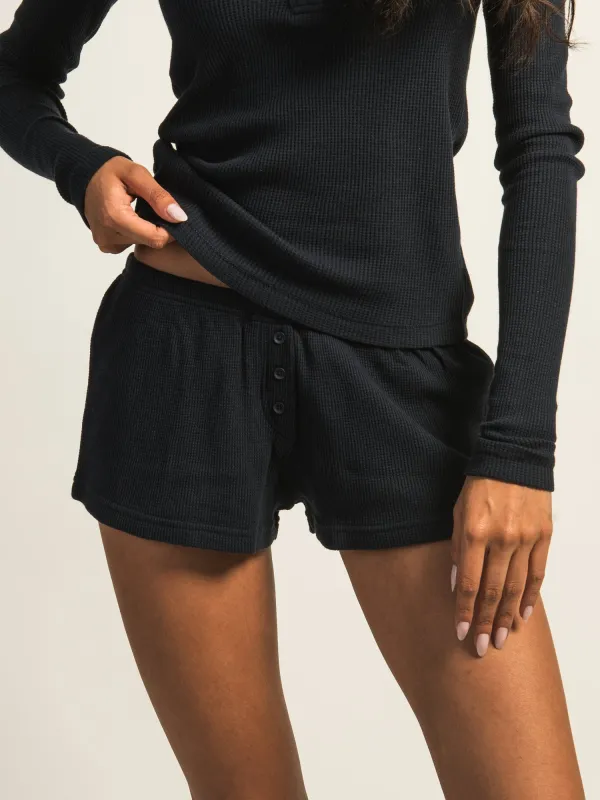 HARLOW ALLIE WAFFLE SHORT - NAVY sold by Harlow