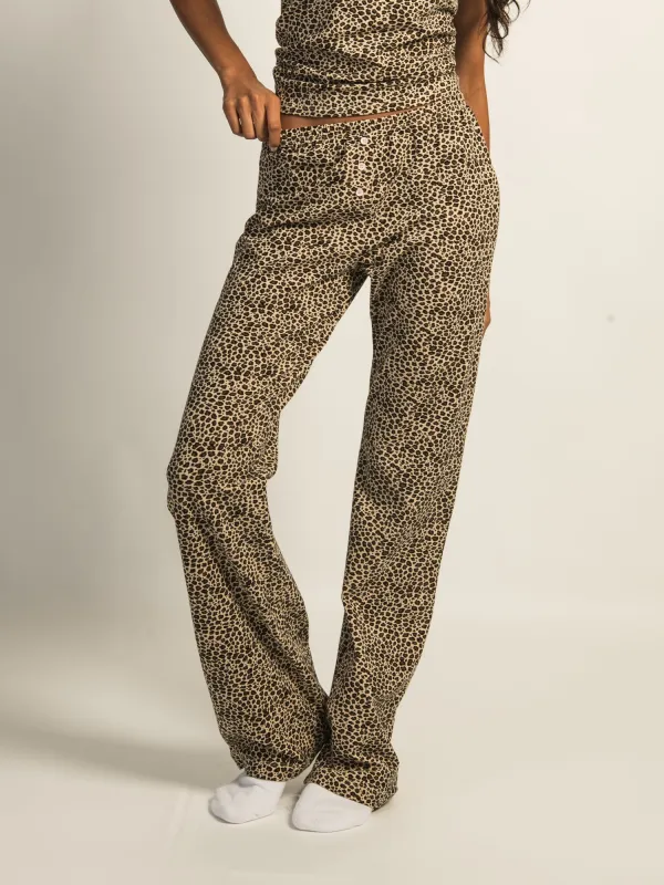 HARLOW PAYTON PRINT JERSEY PANT - LEOPARD sold by Harlow