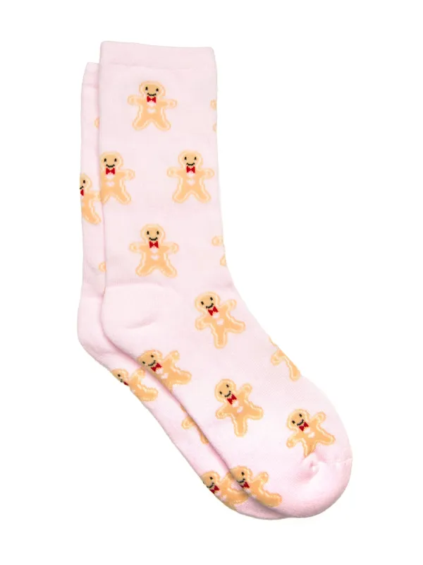 GINGERBREAD PRINT SOCKS - ROSE sold by Harlow