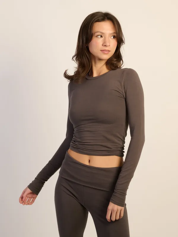 HARLOW GIA LONGSLEEVE - CHARCOAL sold by Harlow