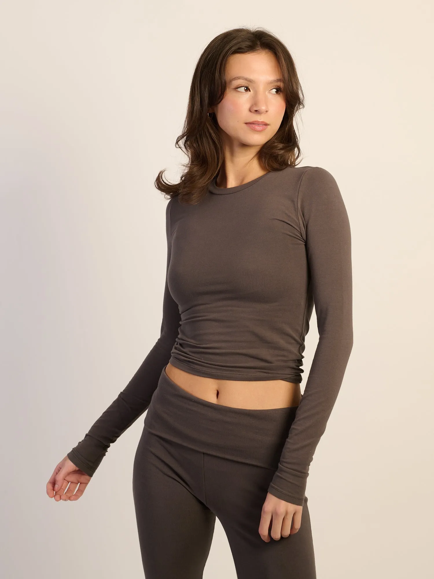 HARLOW GIA LONGSLEEVE - CHARCOAL sold by Harlow