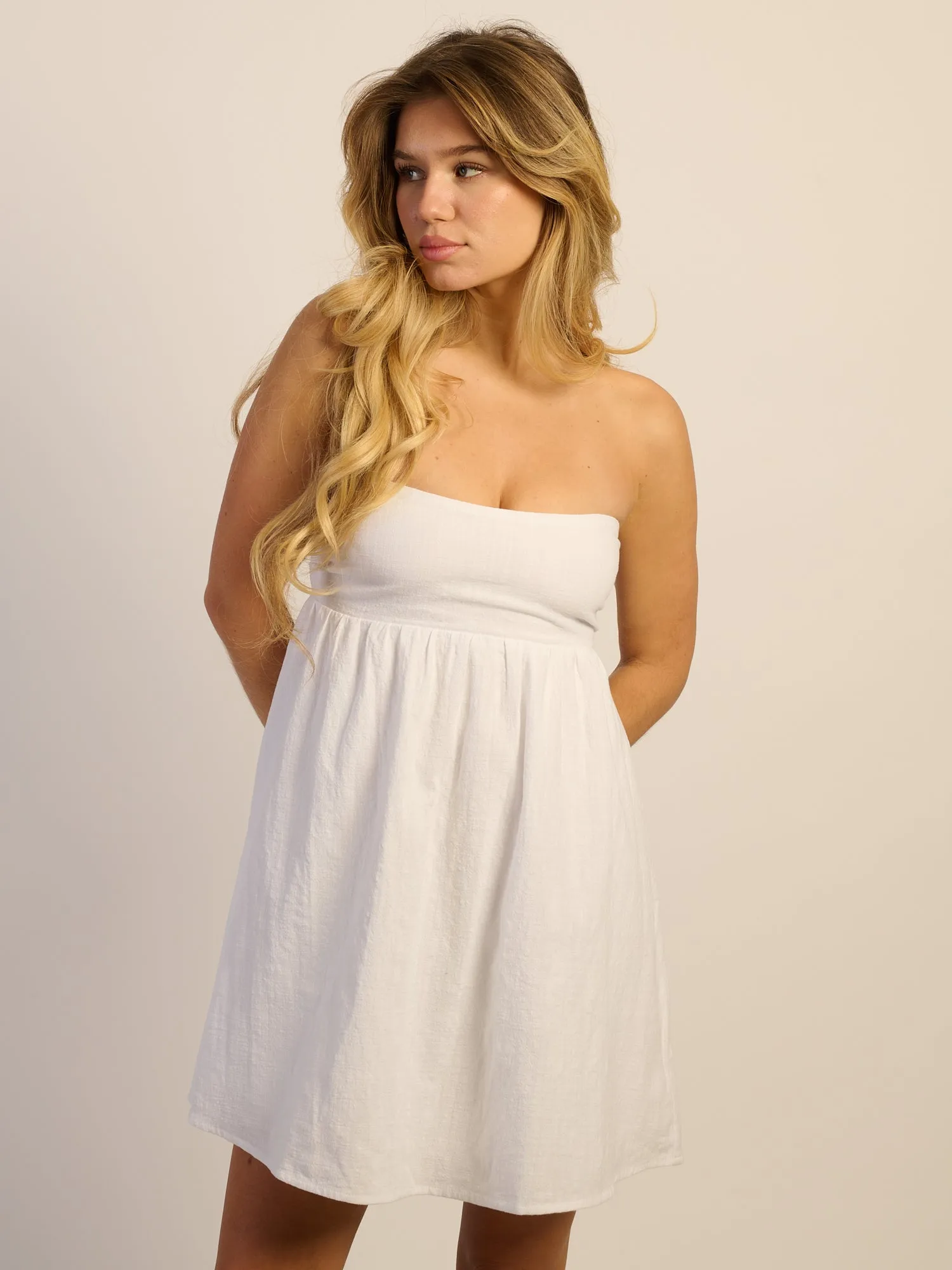 HARLOW JUNE DRESS - WHITE sold by Harlow