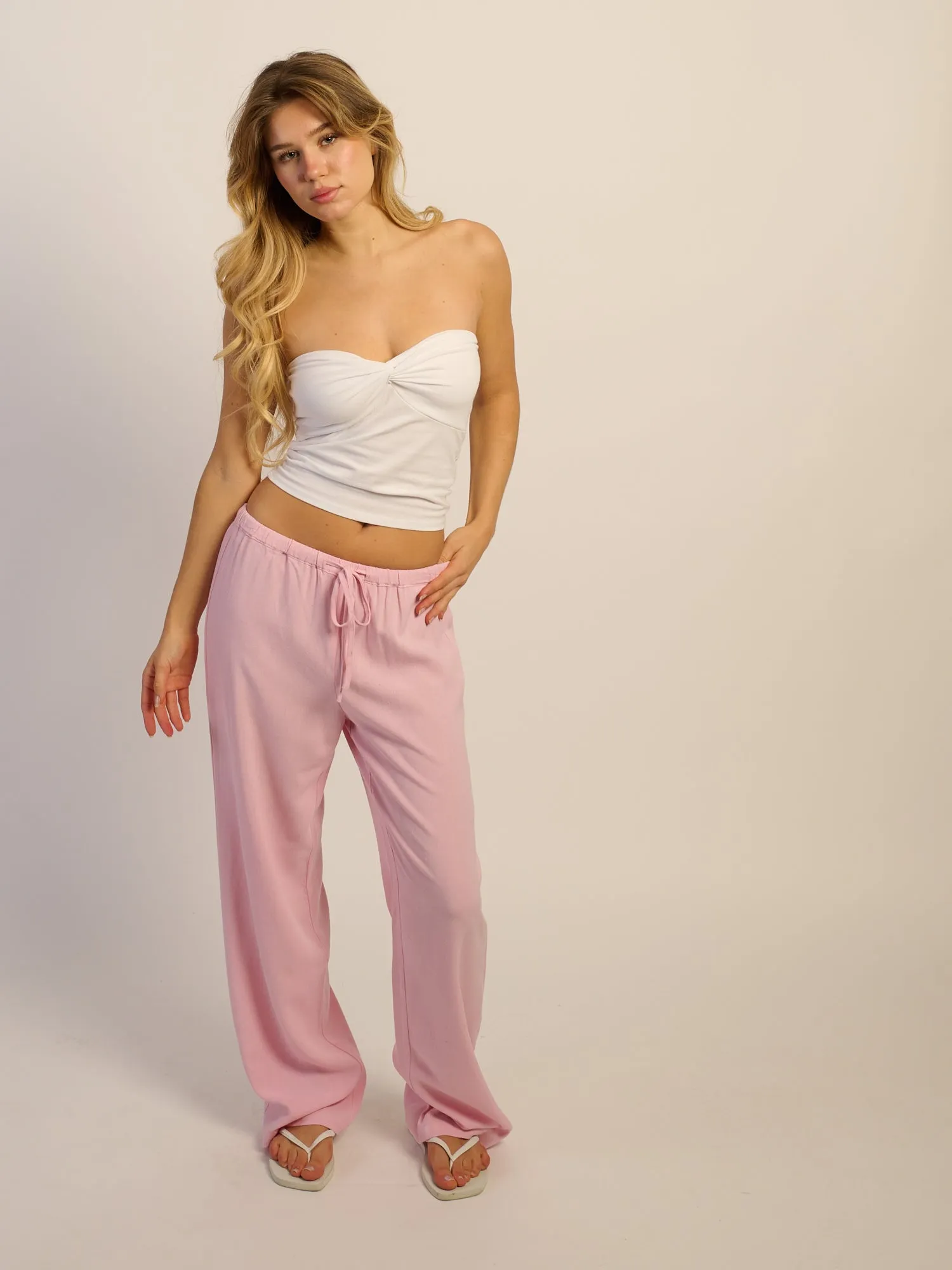 HARLOW LANA LINEN PANT - PINK sold by Harlow product image thumbnail 2