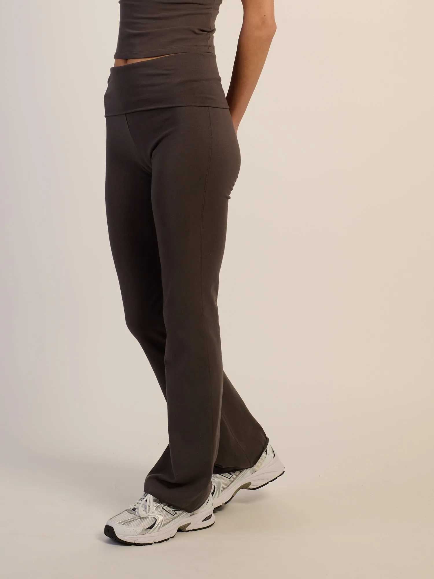 HARLOW ESSENTIAL FOLDOVER PANT - CHARCOAL sold by Harlow product image thumbnail 3