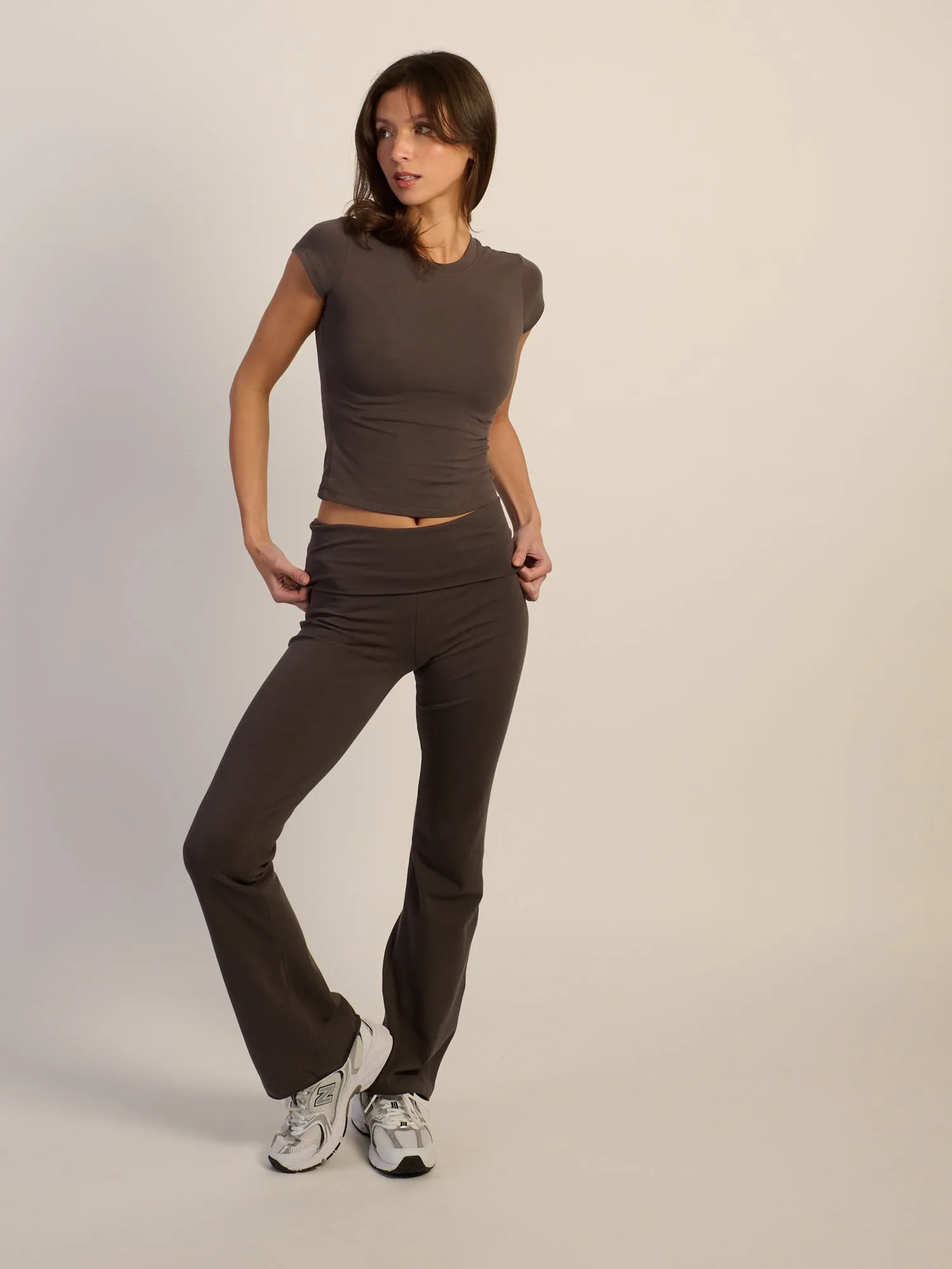 HARLOW ESSENTIAL FOLDOVER PANT - CHARCOAL sold by Harlow product image thumbnail 2