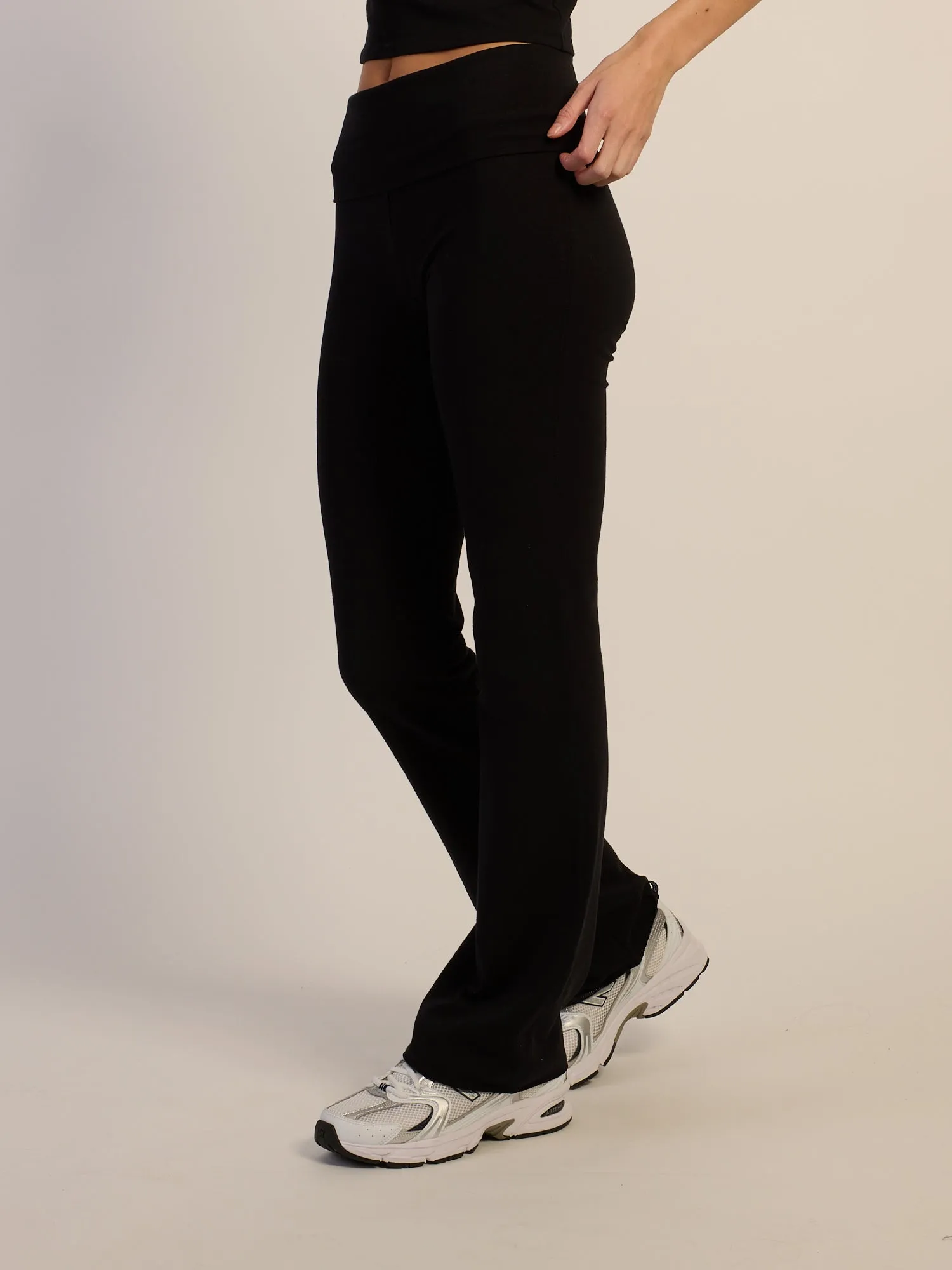 HARLOW ESSENTIAL FOLDOVER PANT - BLACK sold by Harlow product image thumbnail 3
