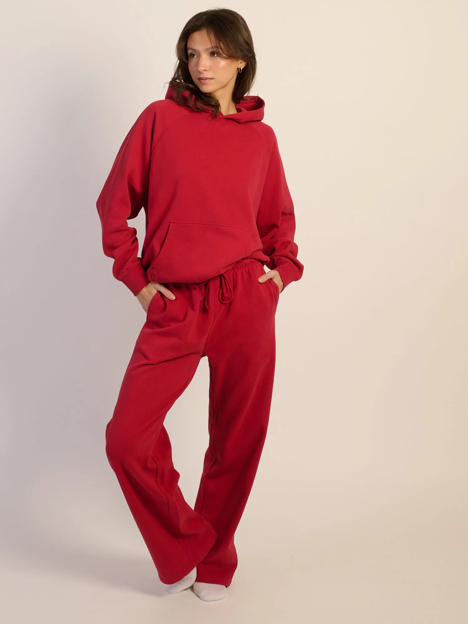 HARLOW STELLA STRAIGHT LEG SWEATPANT - RUBY sold by Harlow product image thumbnail 2
