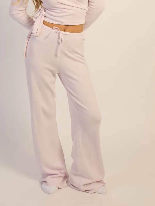 HARLOW PALOMA KNIT PANT - ROSE sold by Harlow