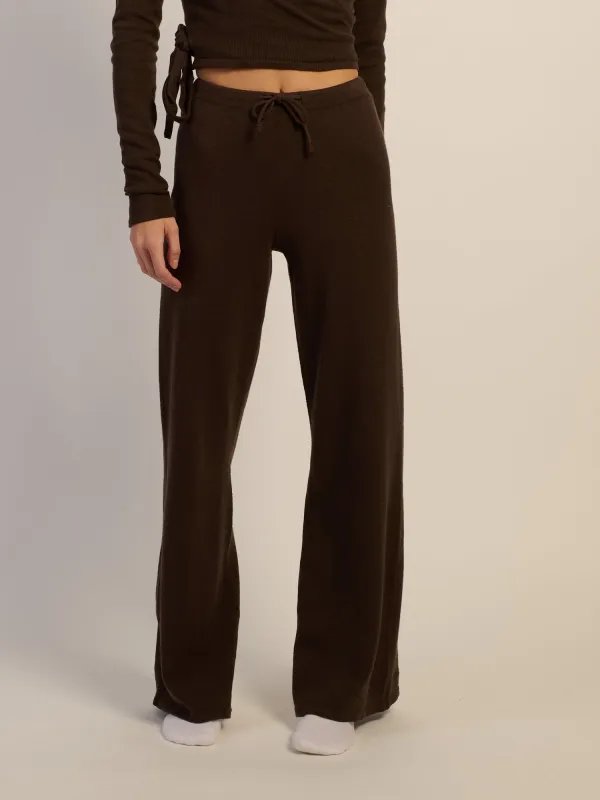 HARLOW PALOMA KNIT PANT - CHOCOLATE made by Harlow