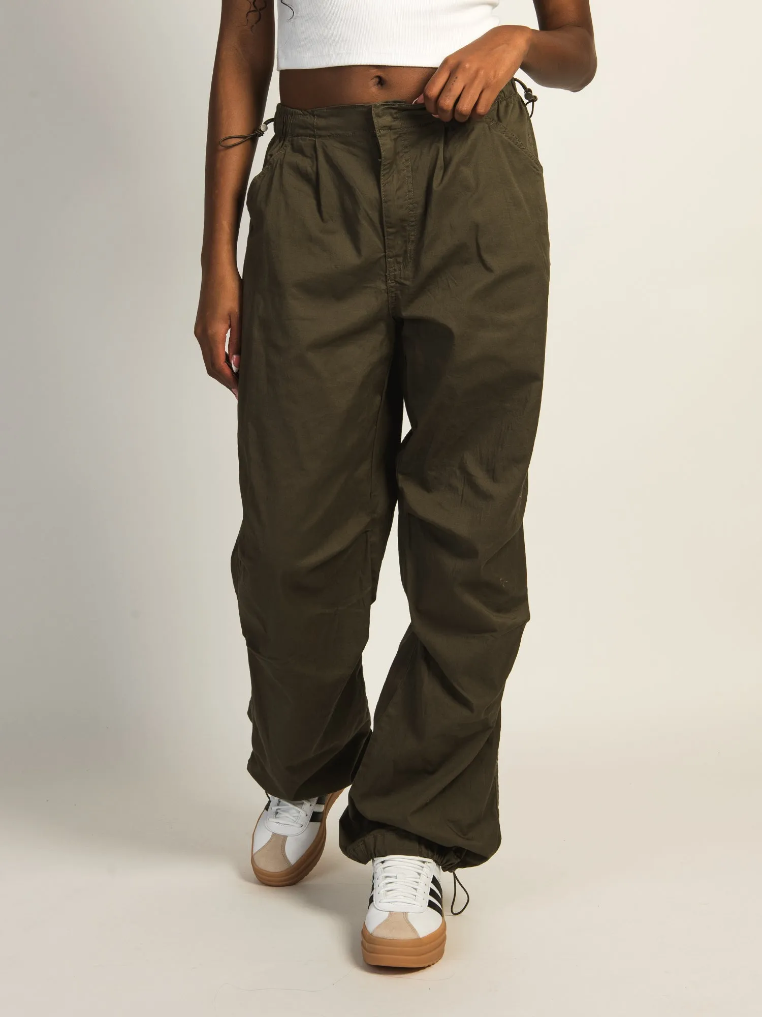 HARLOW PAXTON PARACHUTE PANT - ARMY sold by Harlow