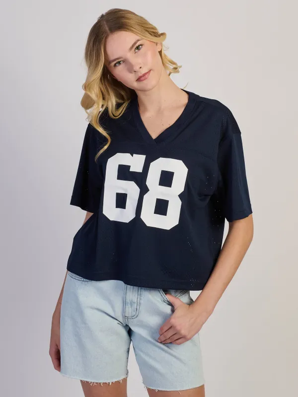 HARLOW PINNY TEE - NAVY/WHITE made by Harlow