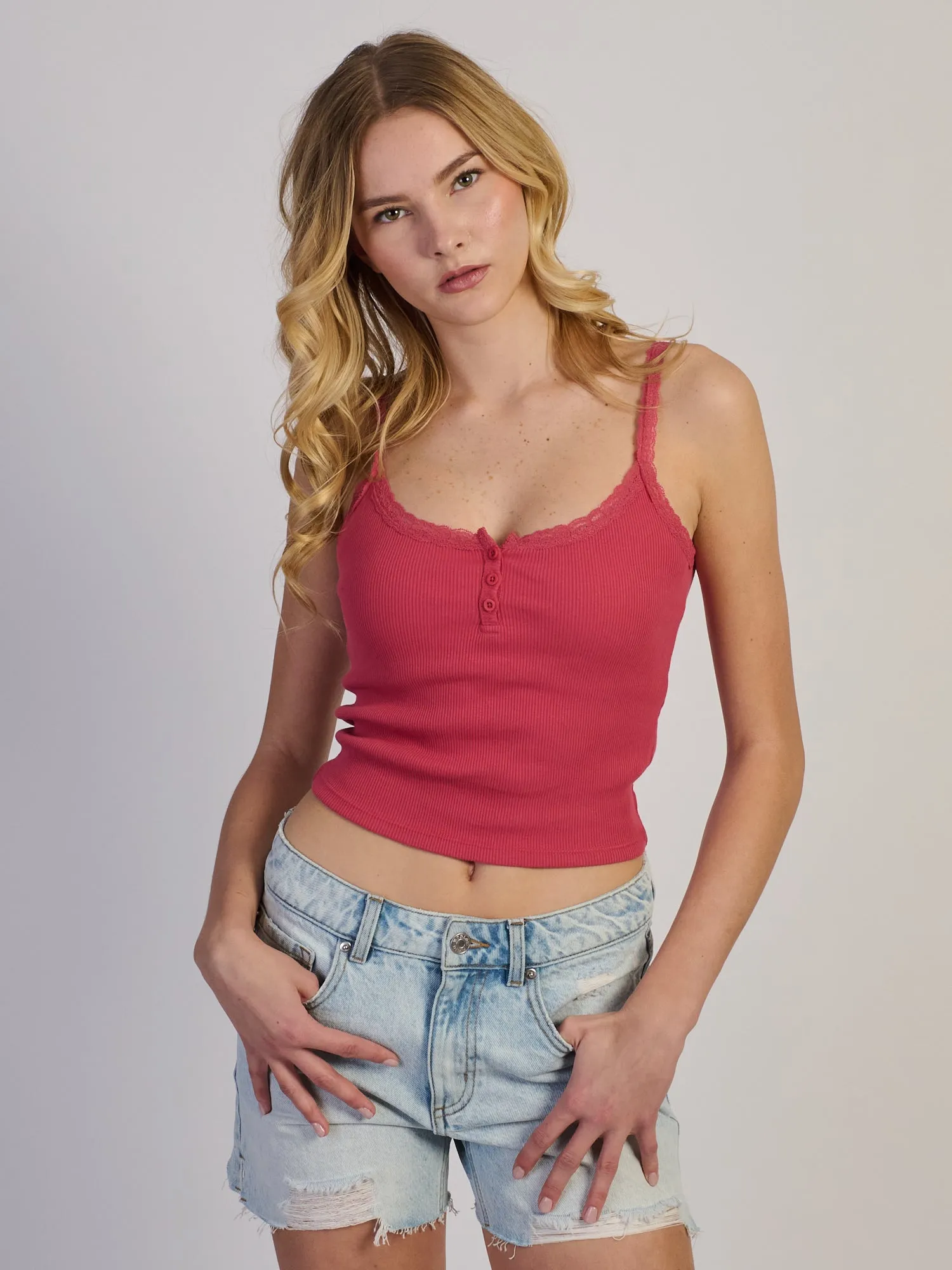 HARLOW HANNAH TANK - WASHED RED sold by Harlow