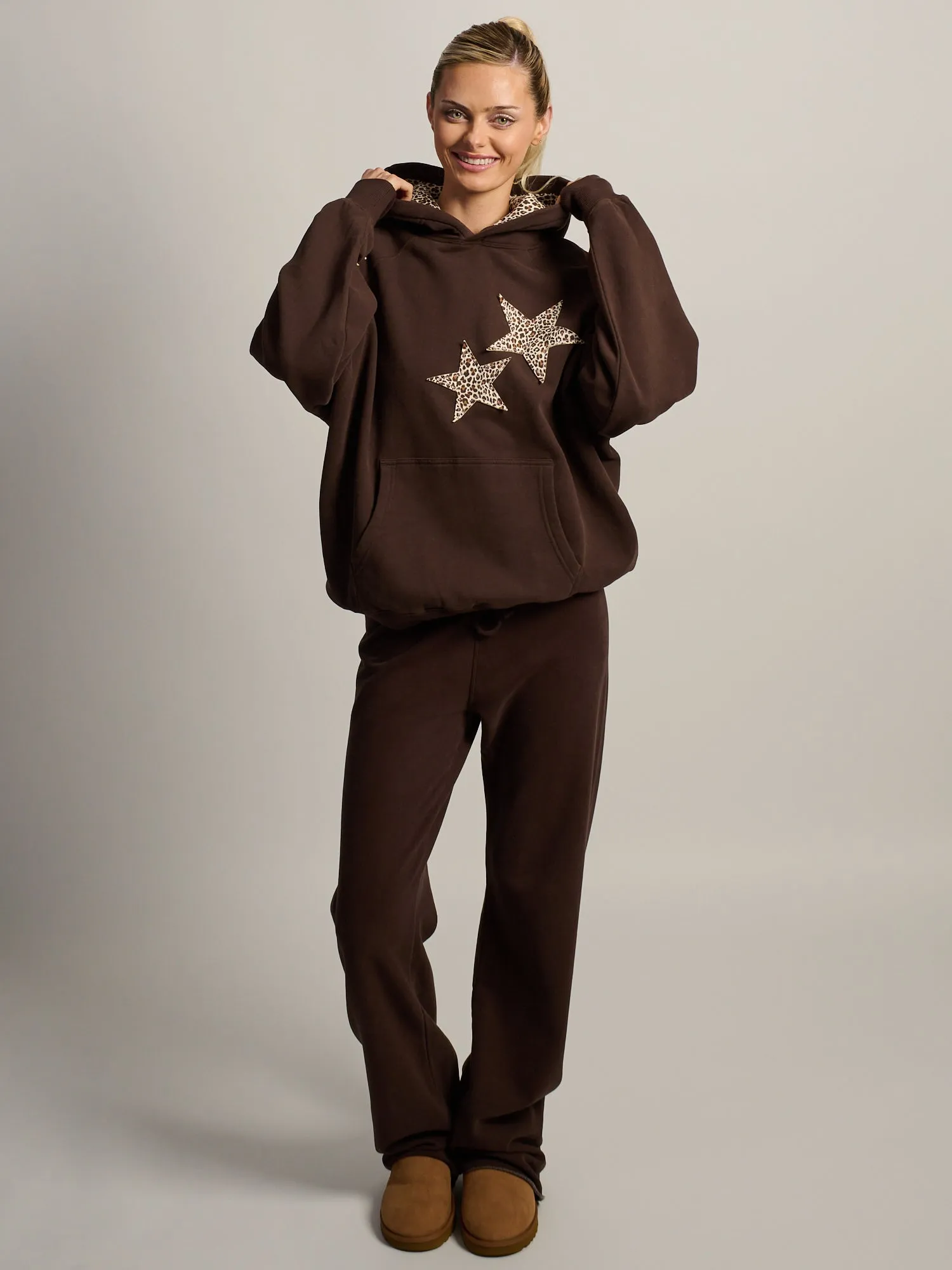 HARLOW CLOUD HOODIE - APPLIQUE - BROWN sold by Harlow product image thumbnail 2