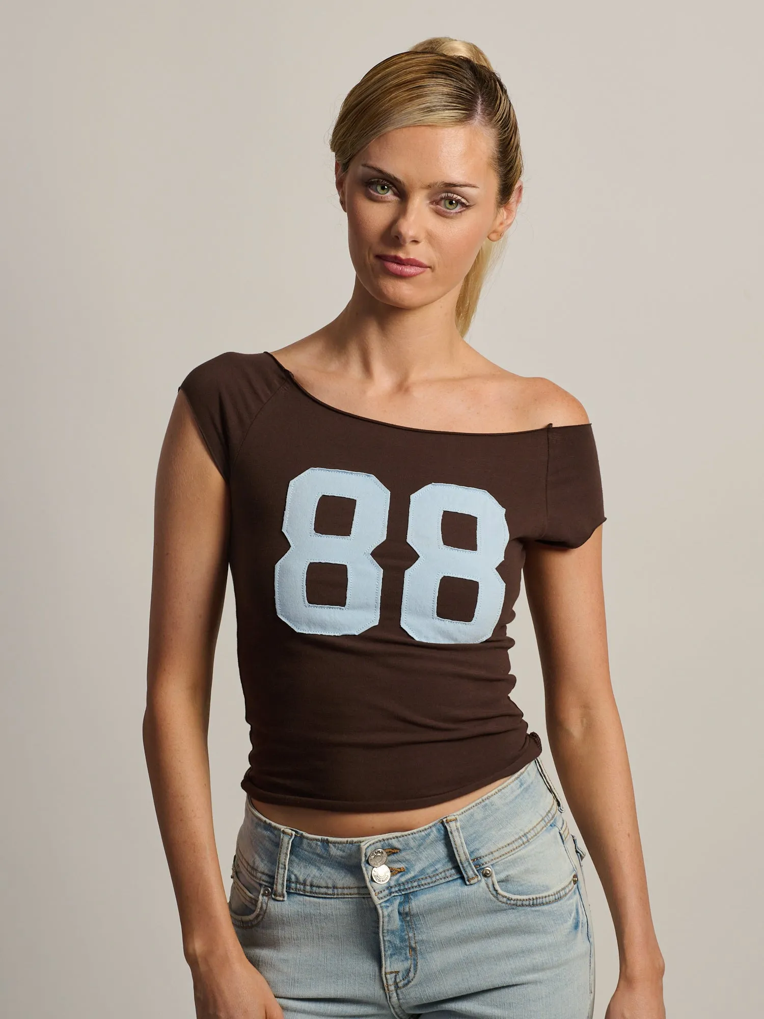 HARLOW CLAIRE TEE 88 - BROWN sold by Harlow product image thumbnail 2