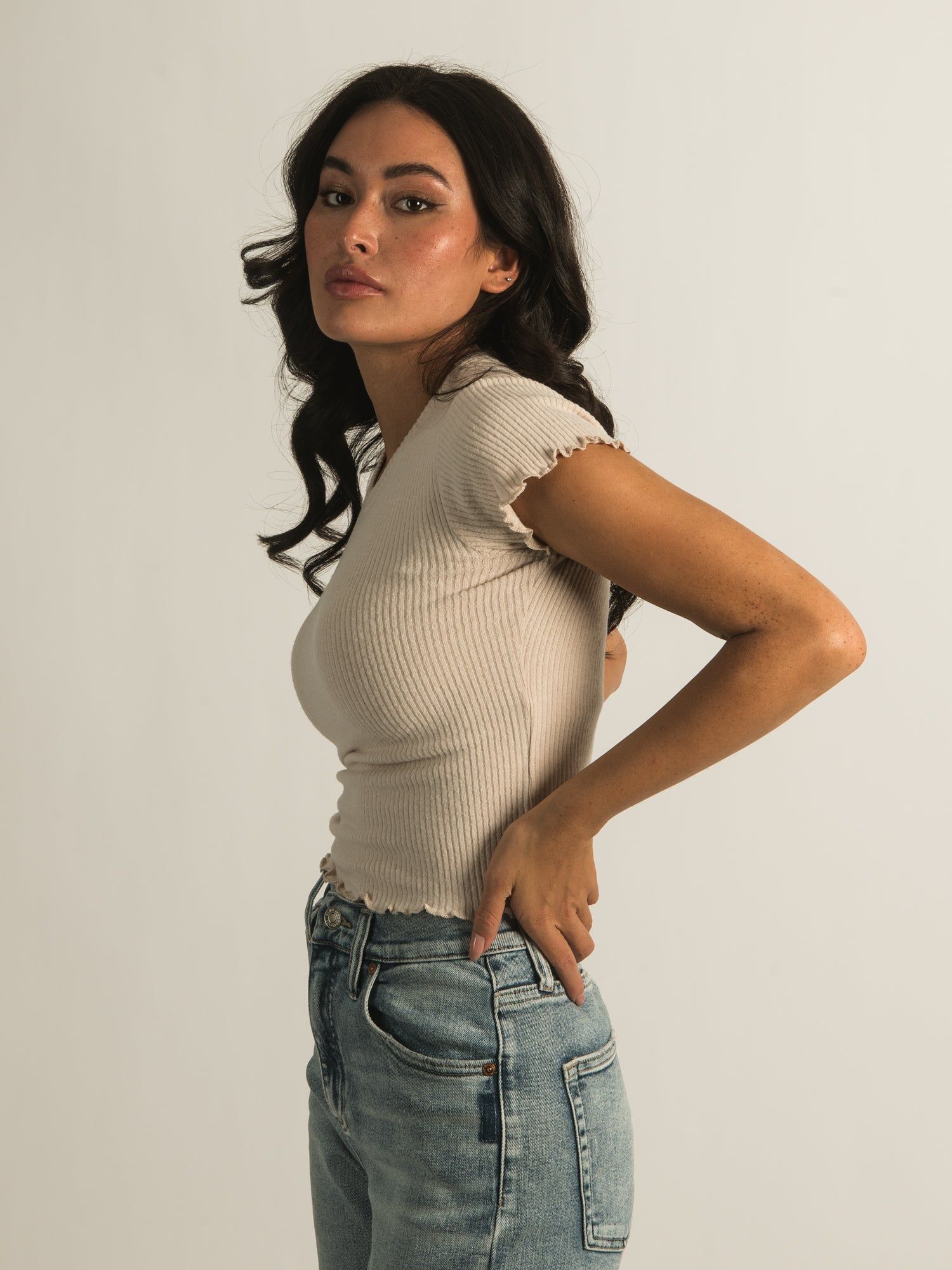 HARLOW ALLIE RIBBED TEE sold by Harlow product image thumbnail 3