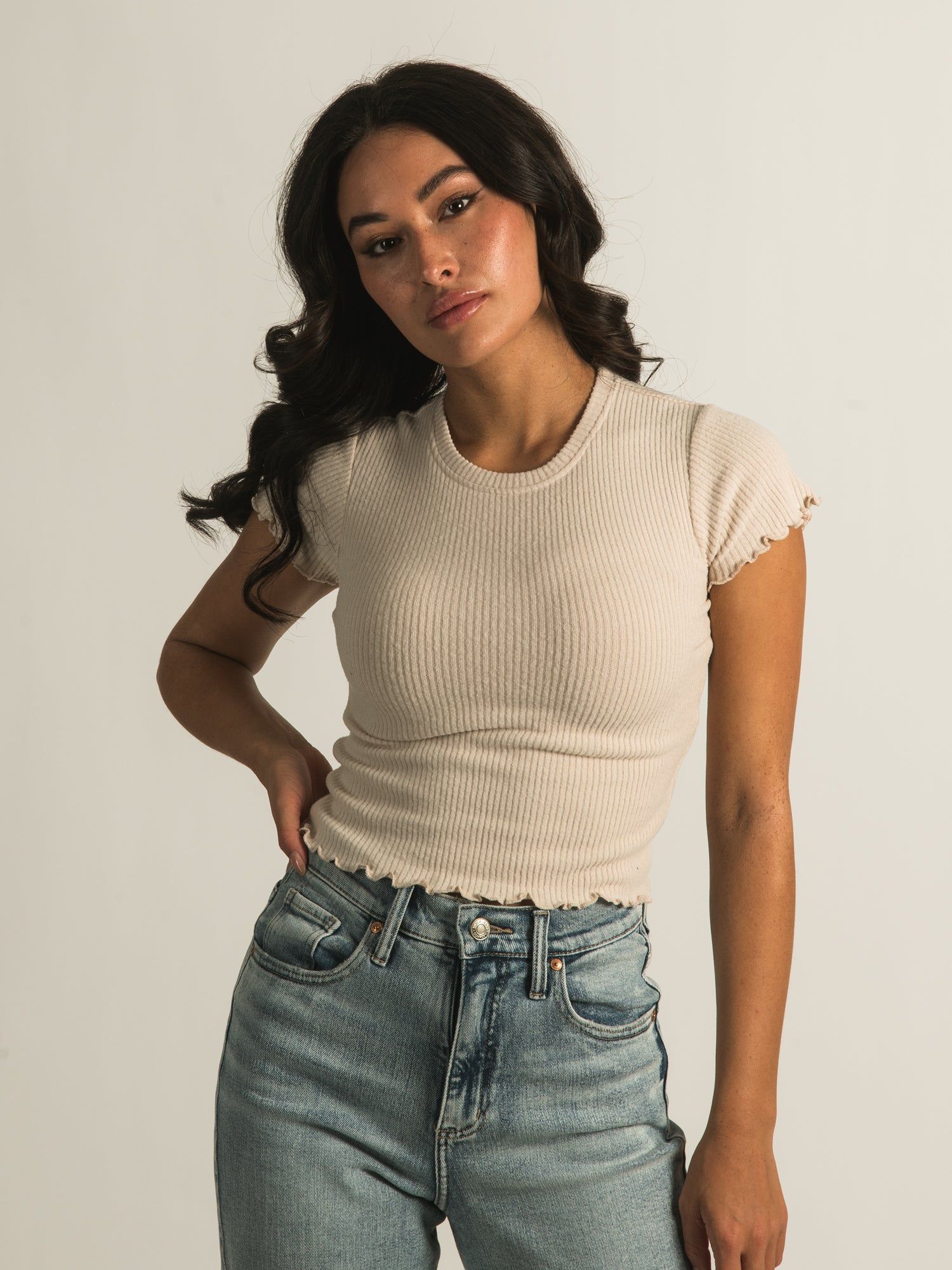 HARLOW ALLIE RIBBED TEE sold by Harlow
