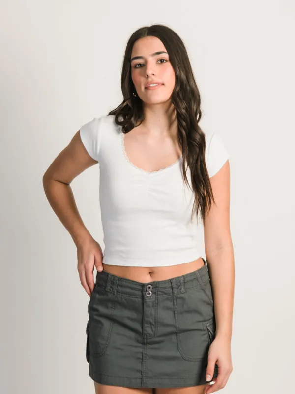 HARLOW EMMA TEE - WHITE sold by Harlow