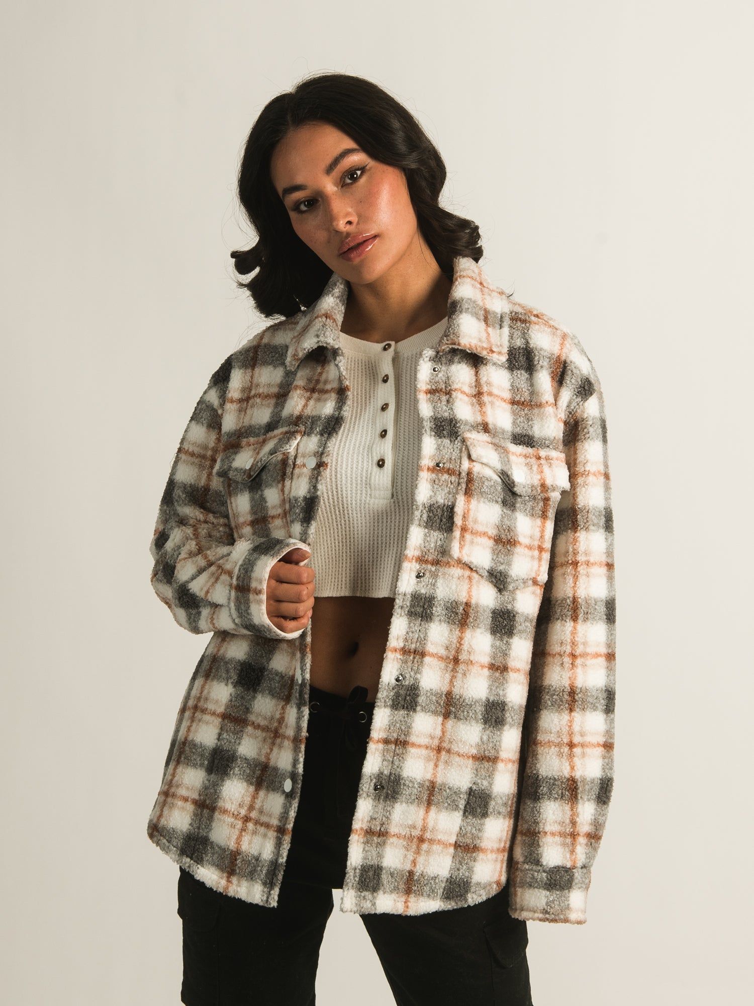 HARLOW PLAID LOOPER SHIRT JACKET sold by Harlow product image thumbnail 2