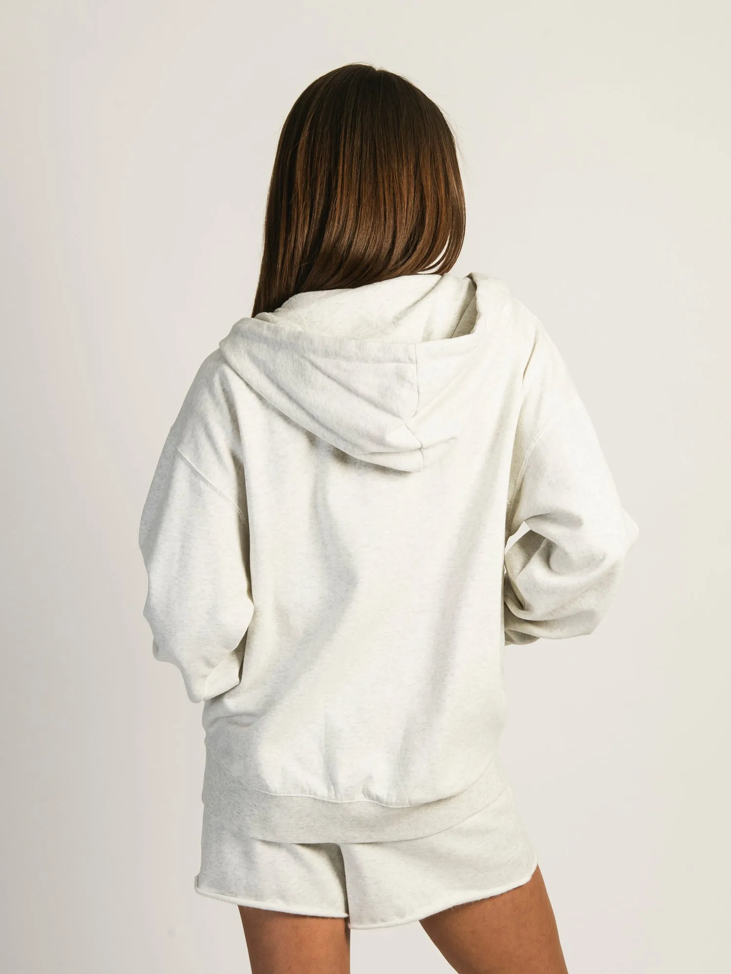 HARLOW MARIAH MELANGE ZIP HOODIE - HEATHER CLOUD WHITE sold by Harlow product image thumbnail 4